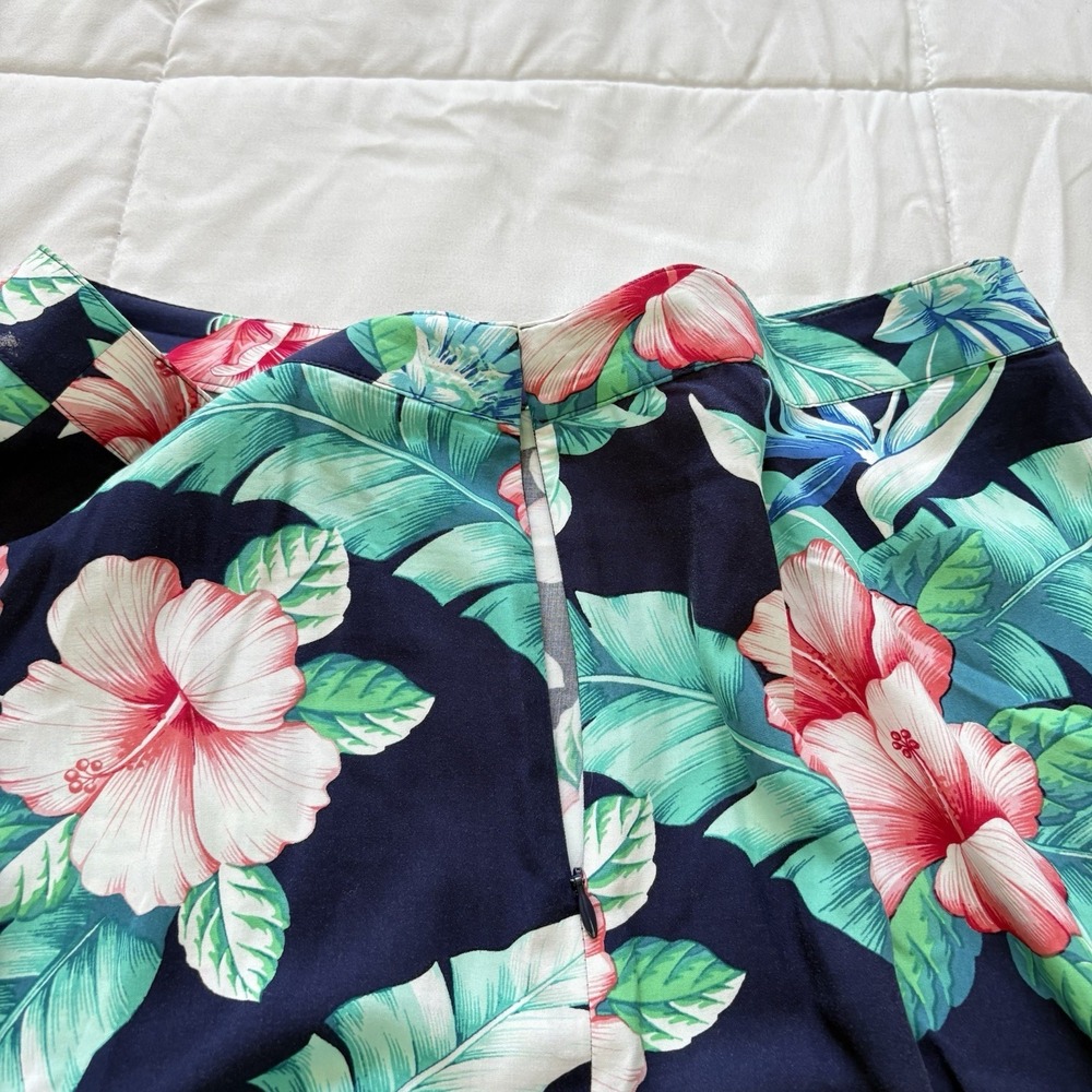Tommy Bahama Maxi Skirt Womens 10 Blue Floral Tropical Feminine Dainty Hippie - Picture 7 of 7
